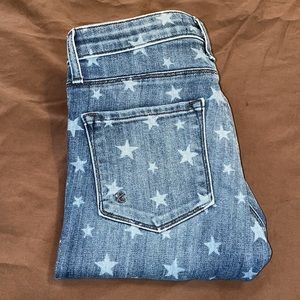 Kut from the Kloth Blue and White Straight Leg Jeans